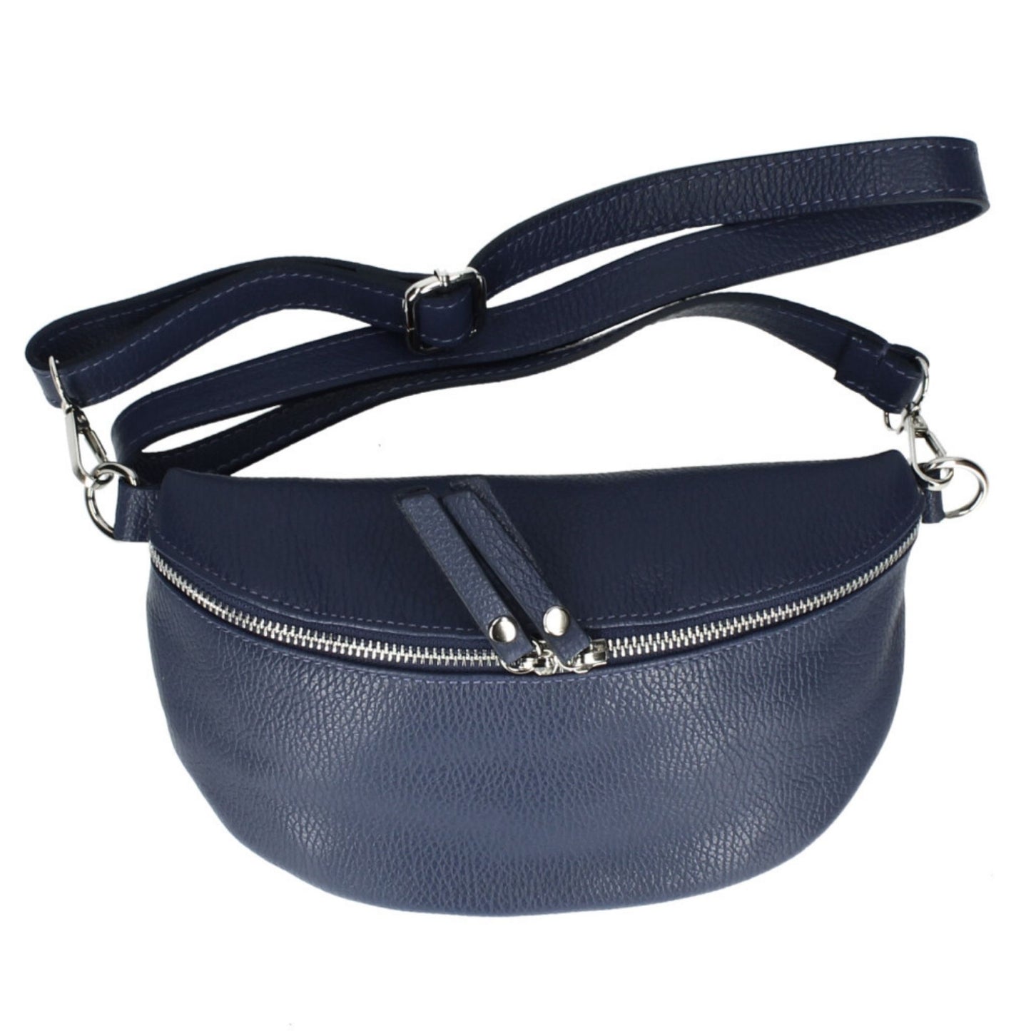 Navy leather bumbag