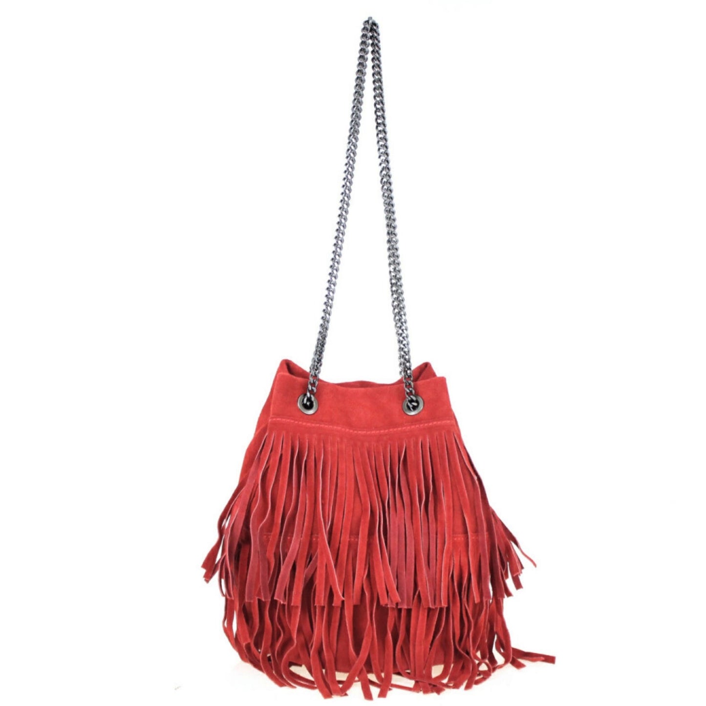 The Small Fringed Suede Bag