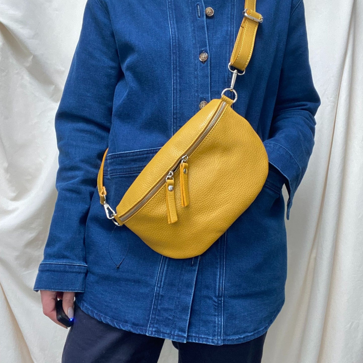 Mustard leather bumbag