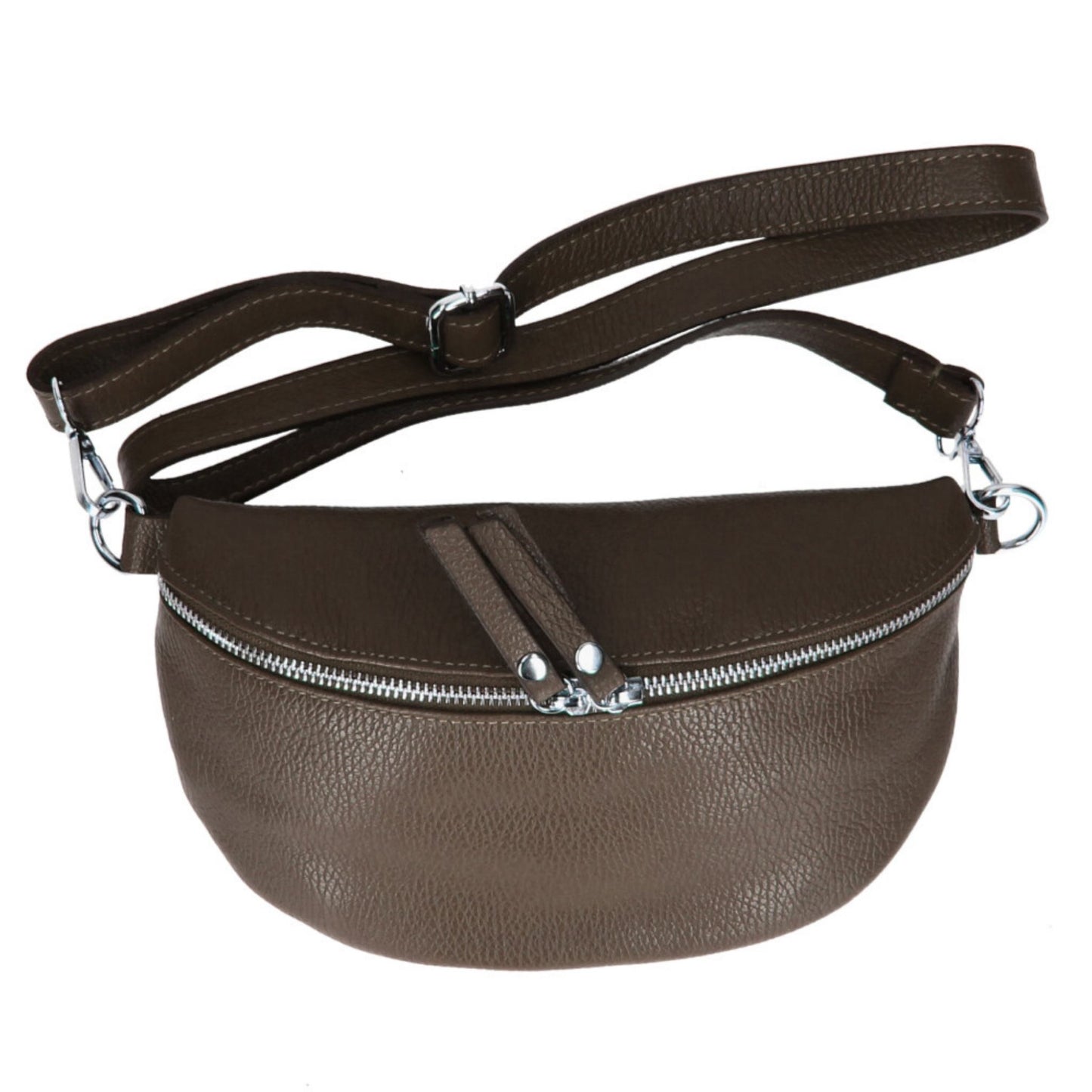 dark brown leather bumbag