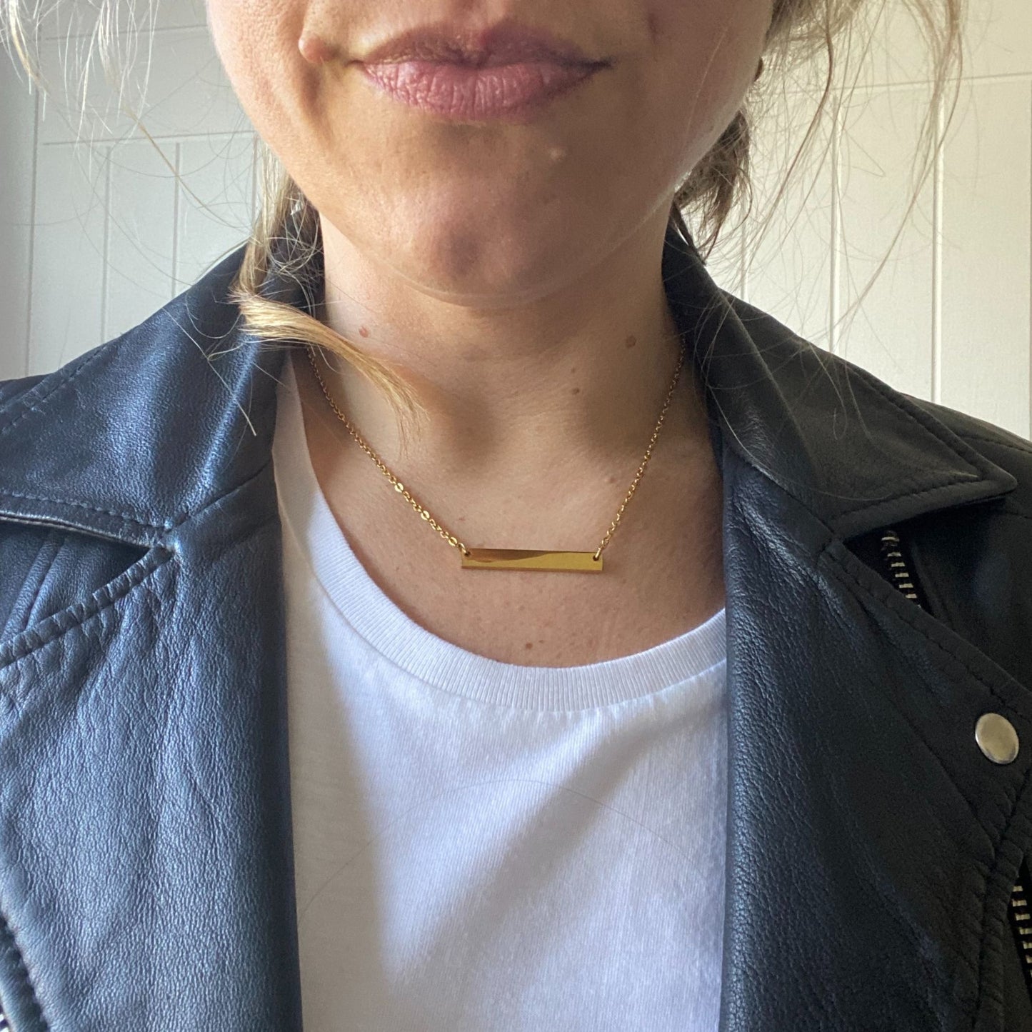 Gold Bar Necklace (plain or engraved)