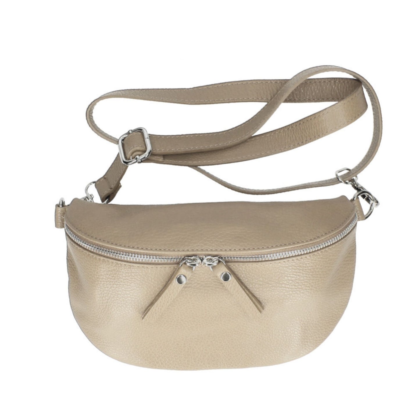 cream leather bumbag