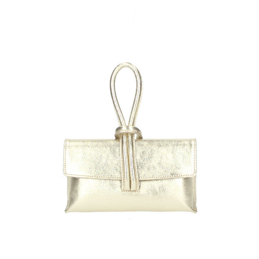 Close-up of Scott-Samuel Leather Top Handle Bag showing pebbled leather texture