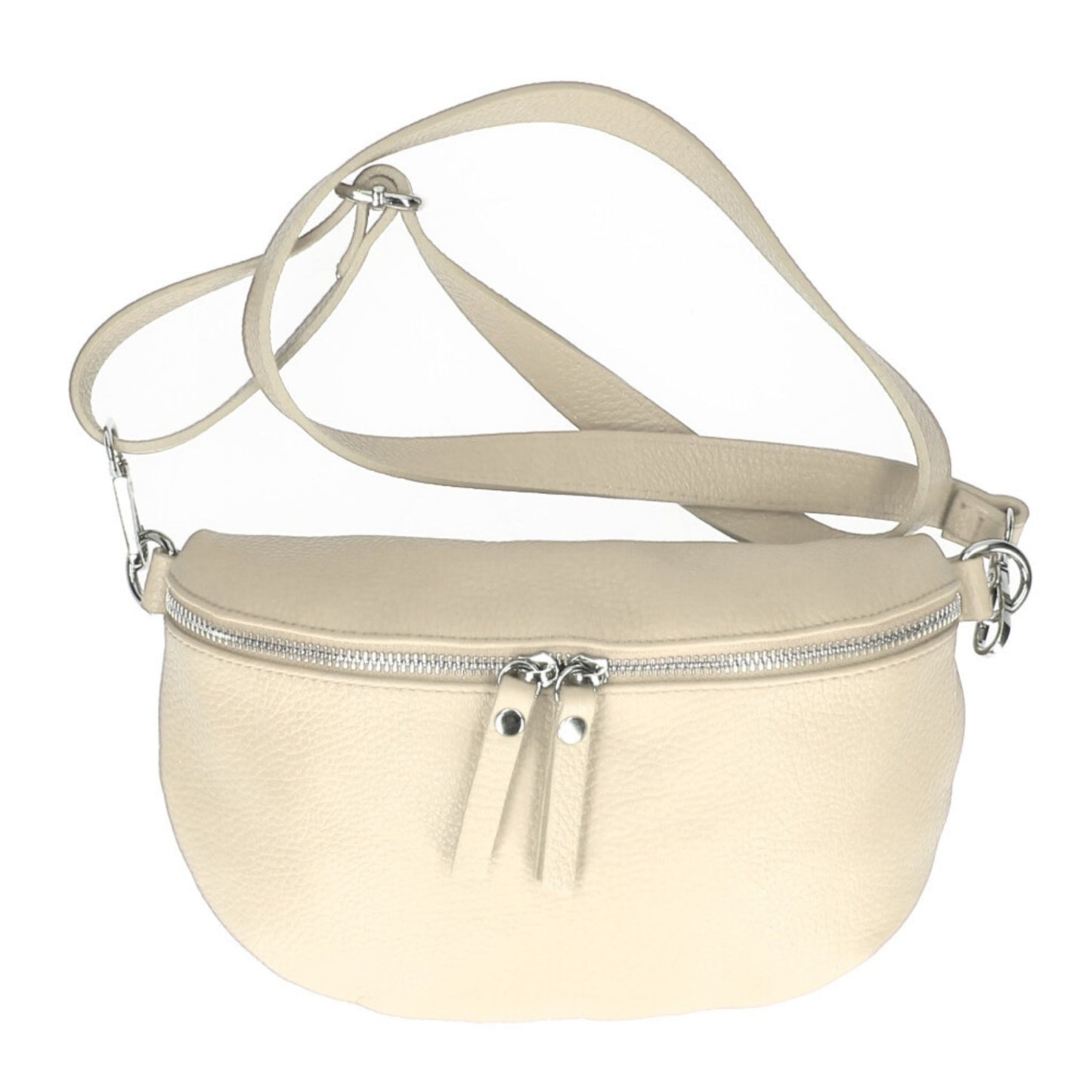 Cream leather bumbag