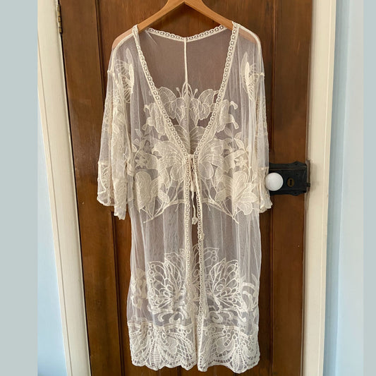 Vintage Style Lace Kimono