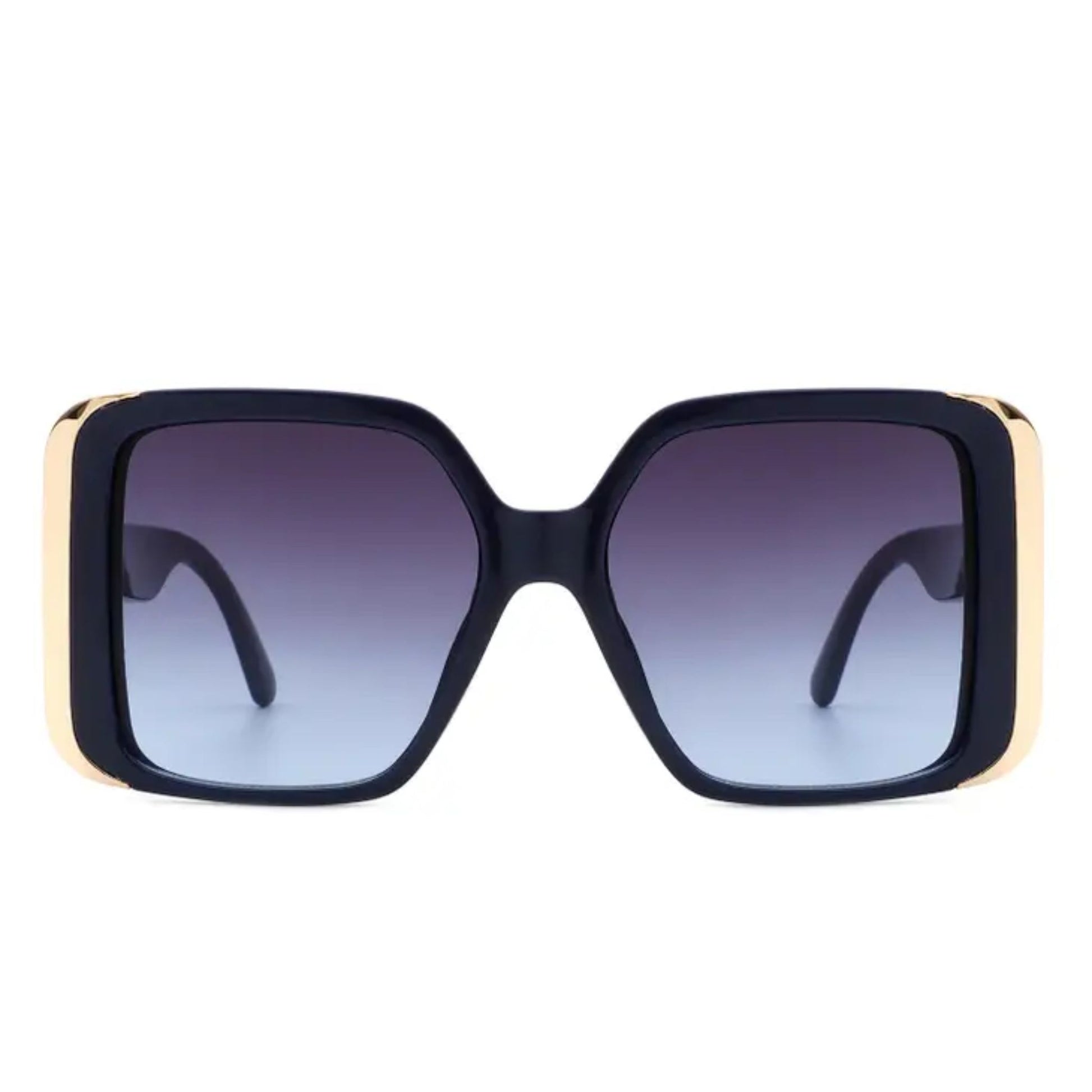 black oversized sunglasses