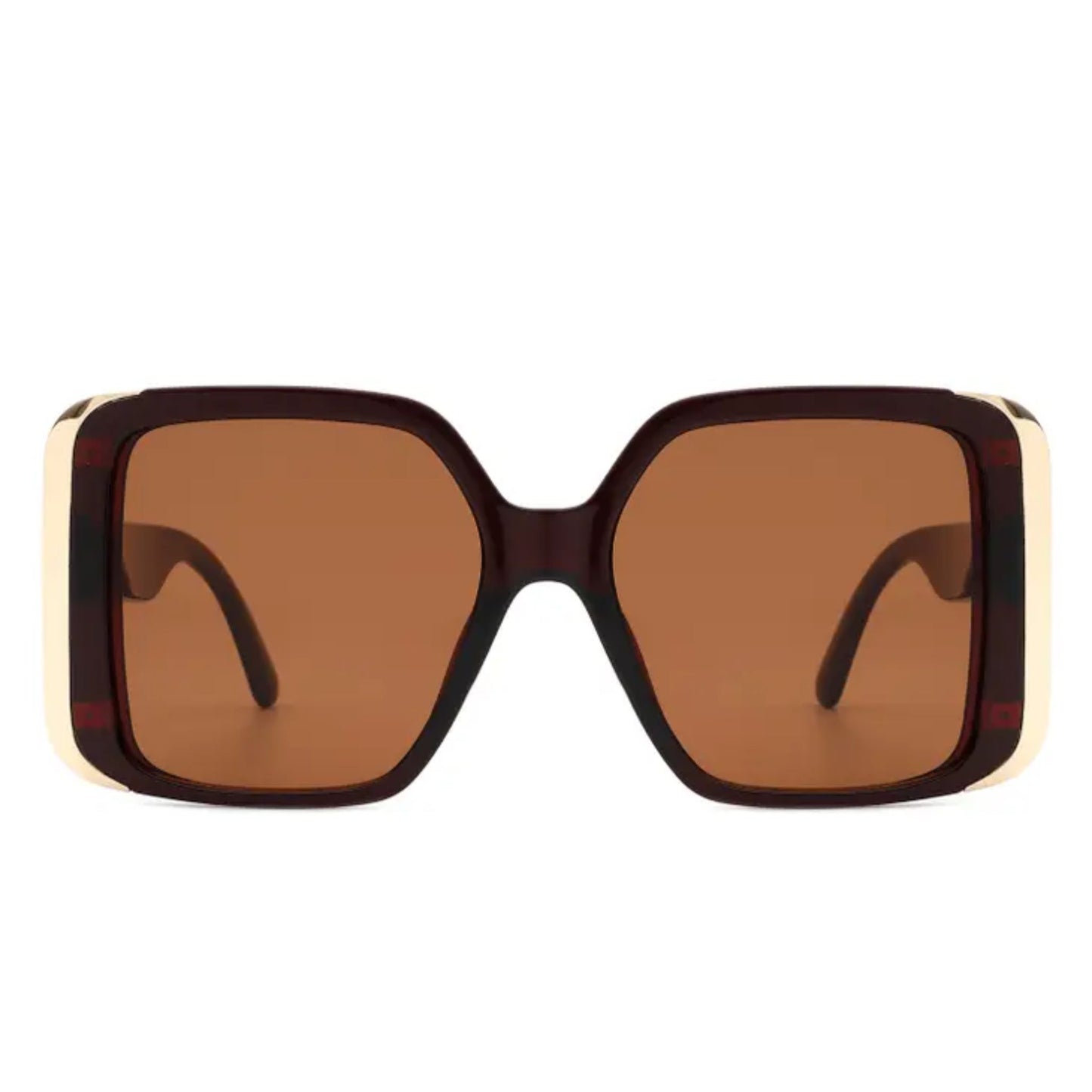 Oversized Gold Detail Sunglasses