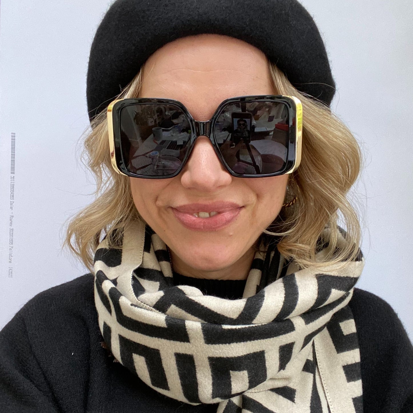 Oversized Gold Detail Sunglasses
