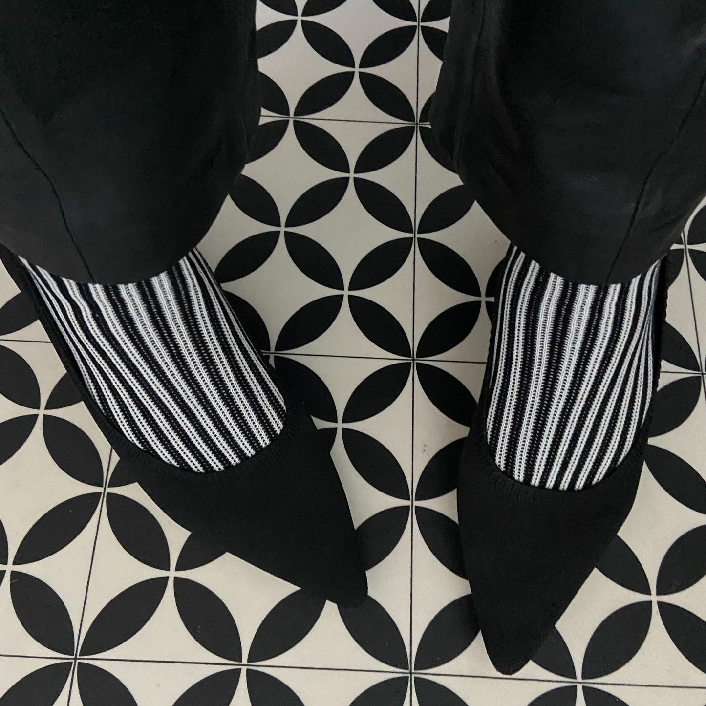 Dogtooth & Monochrome Stripe Socks