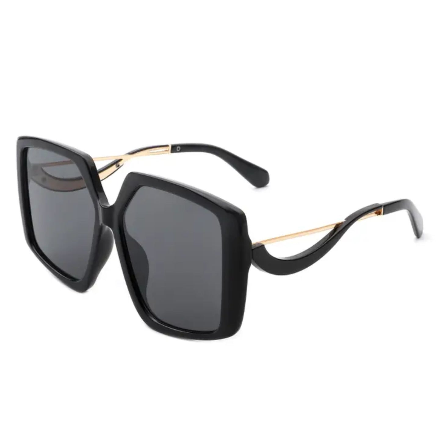 Oversized Curved Arm Ladies Sunglasses