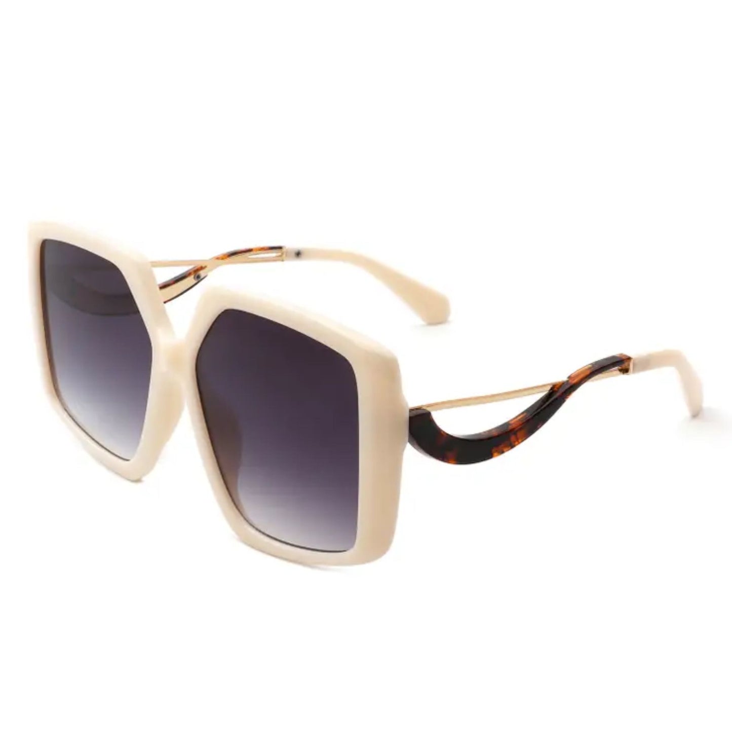 Oversized Curved Arm Ladies Sunglasses
