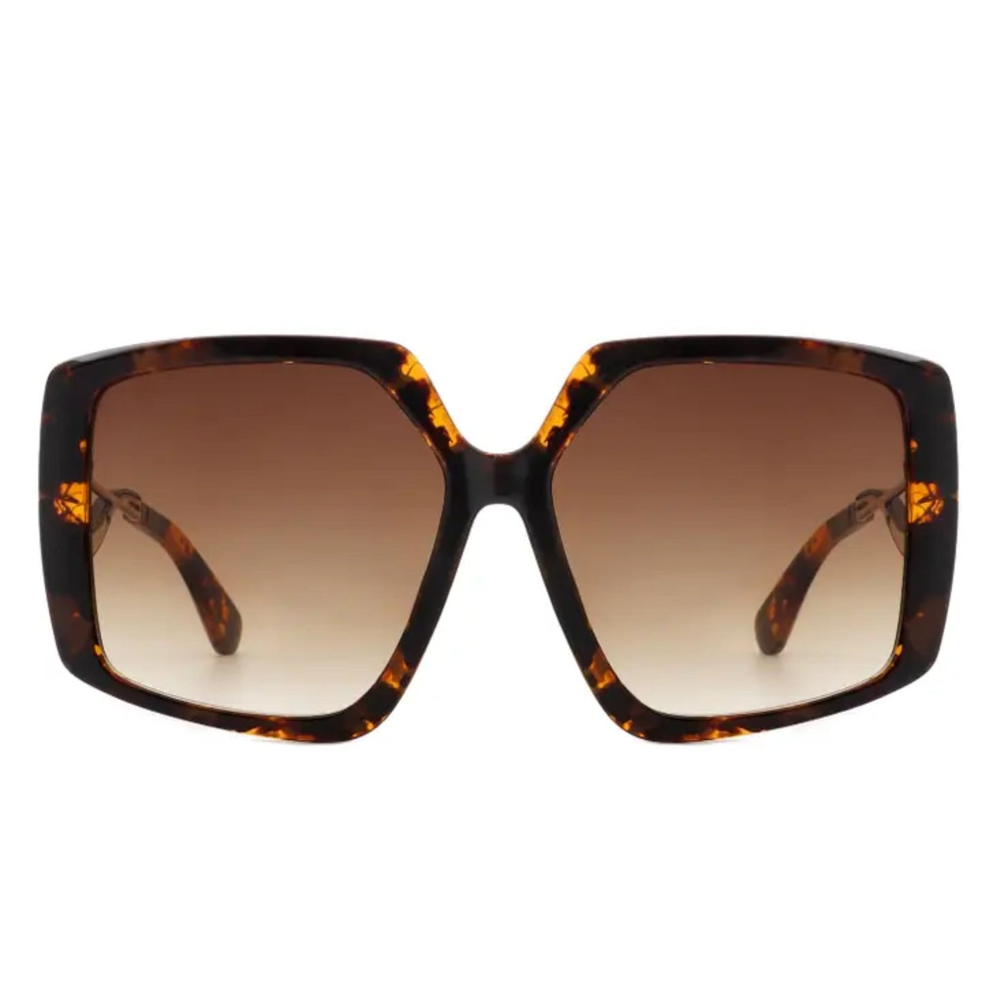 Oversized Curved Arm Ladies Sunglasses