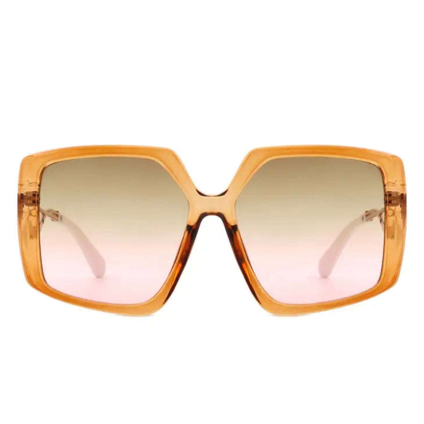 Oversized Curved Arm Ladies Sunglasses