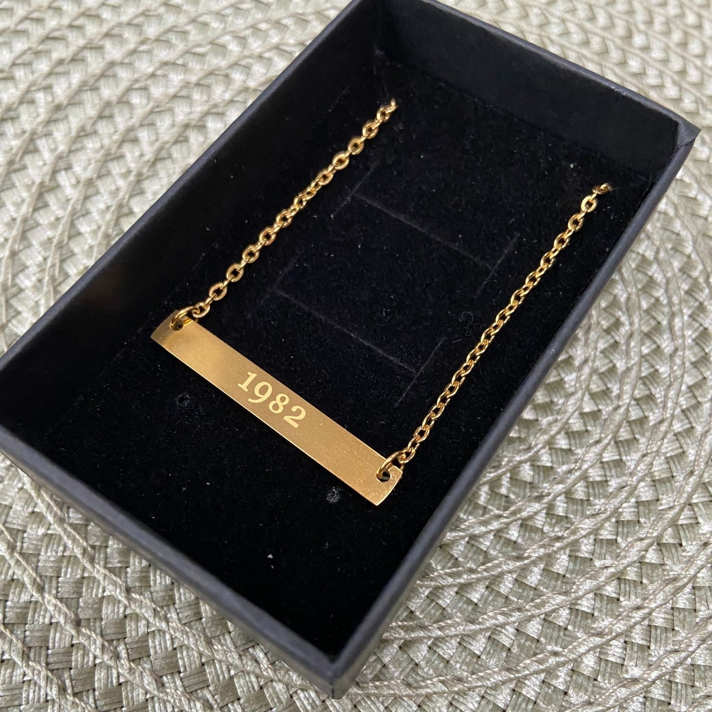 Gold Bar Necklace (plain or engraved)