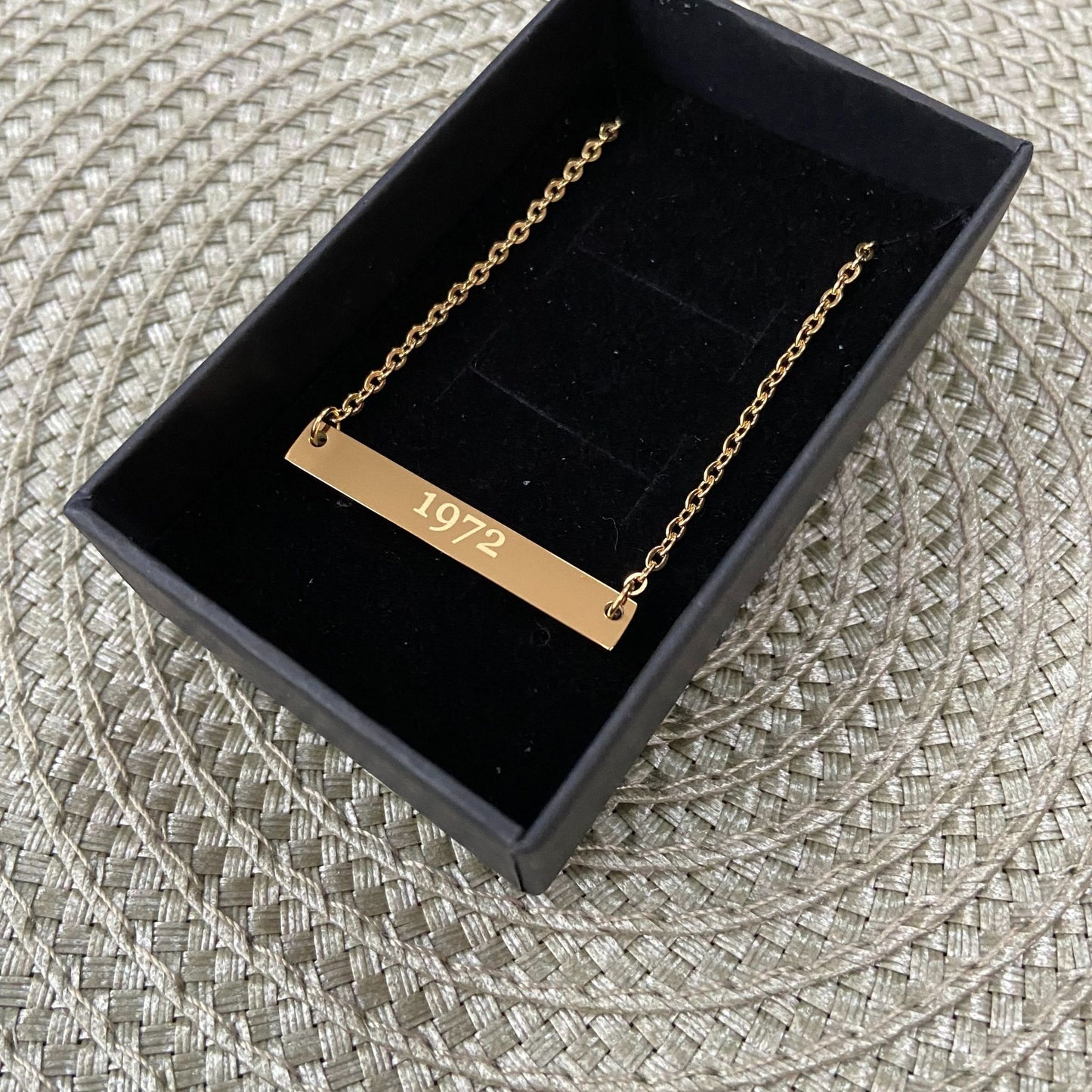Gold Bar Necklace (plain or engraved)