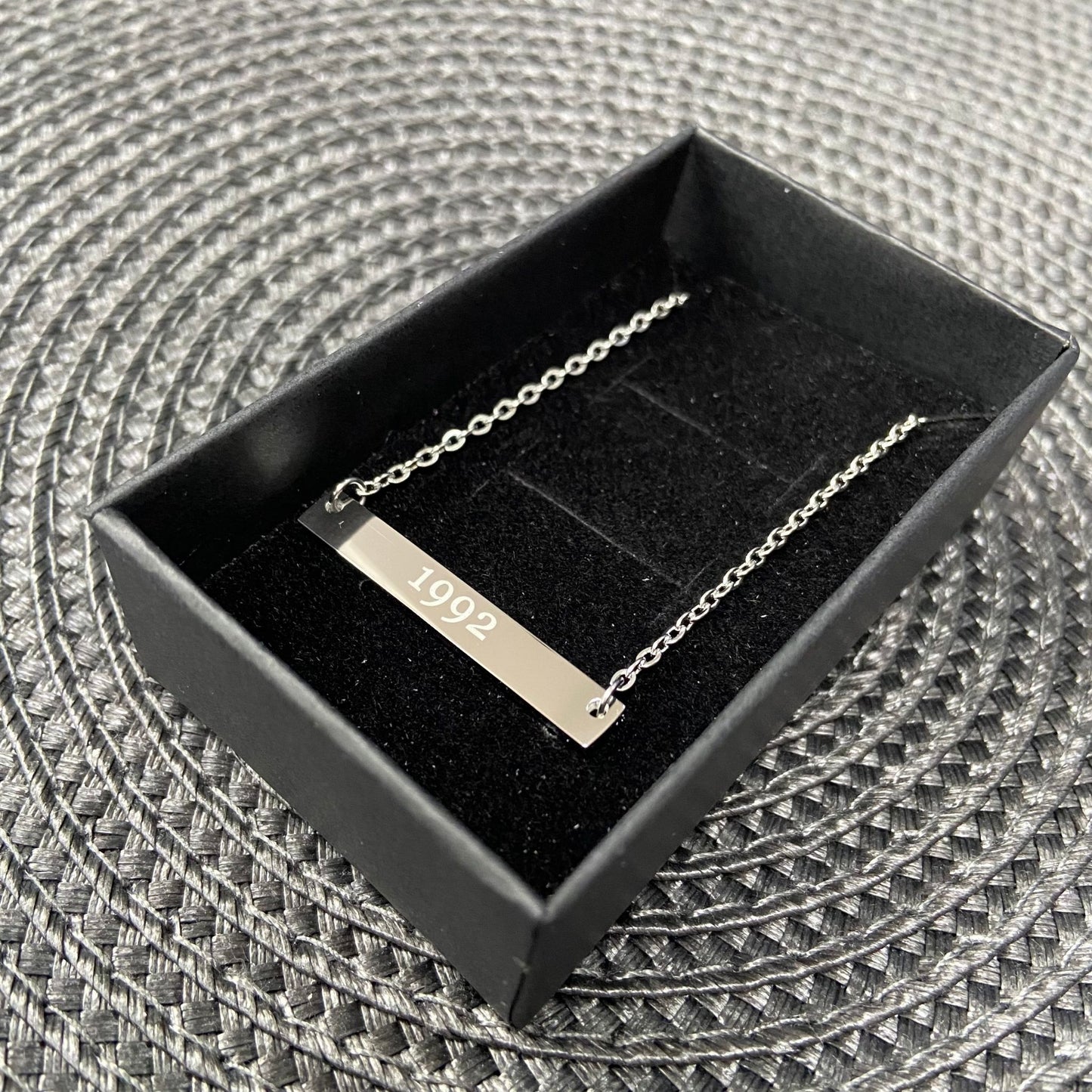 Silver Bar Necklace (plain or engraved)