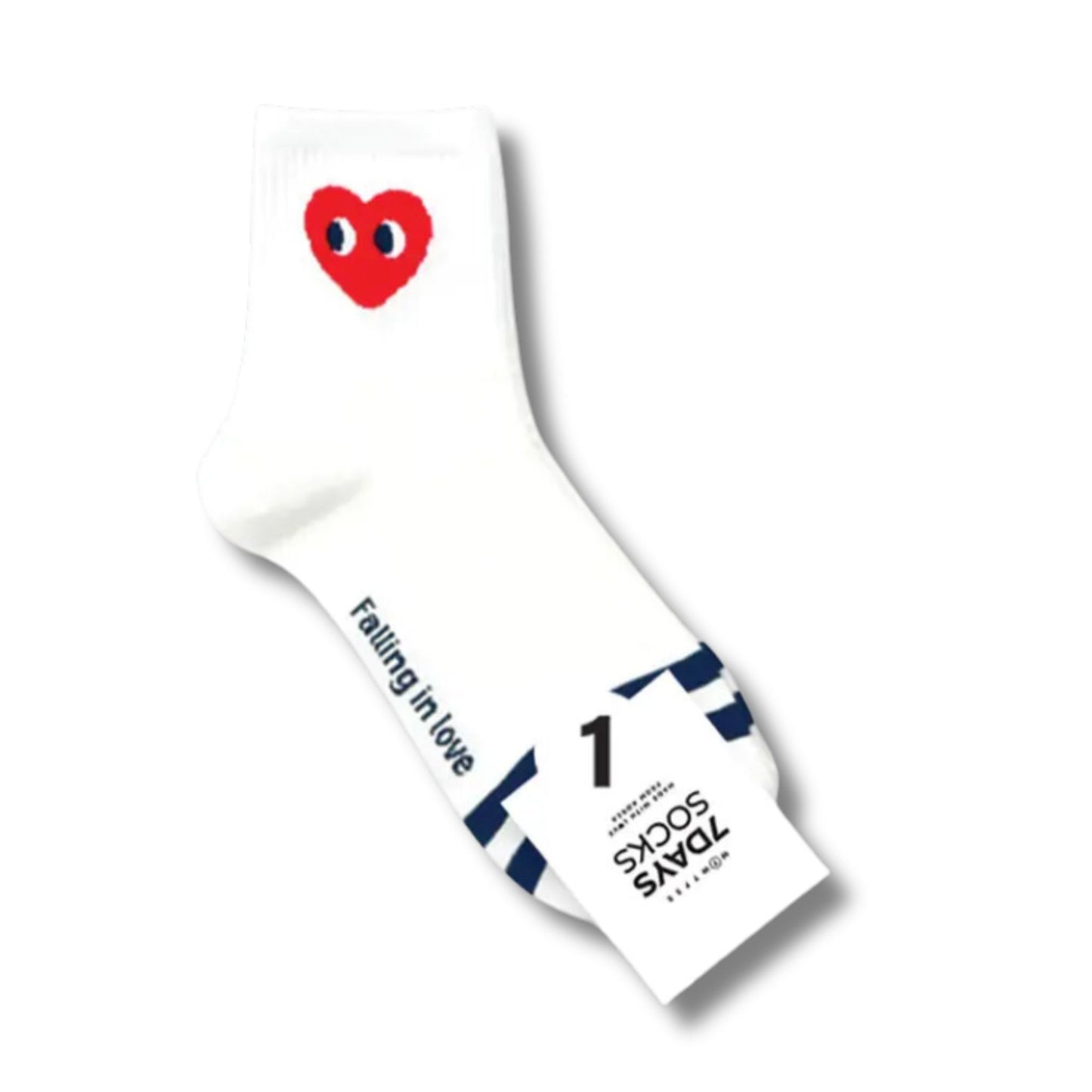 Heart & Smiley Stripe Socks