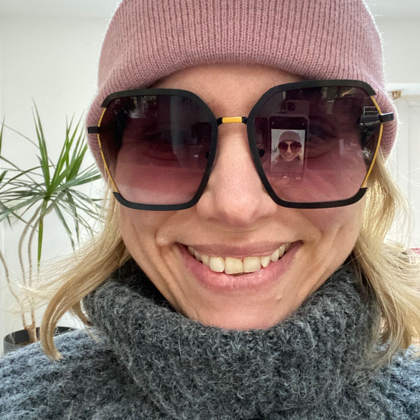 Oversized Half Frame Sunglasses