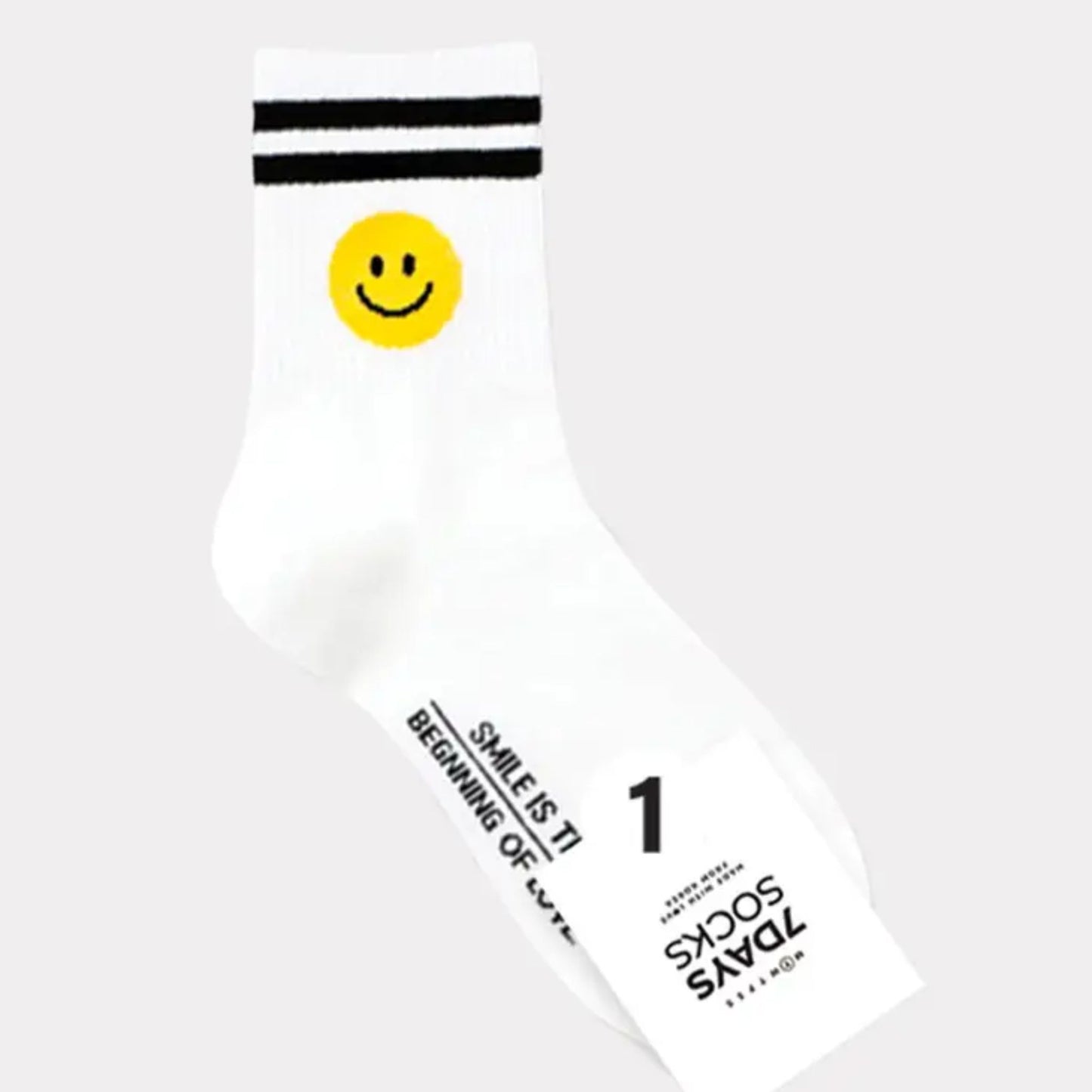 Heart & Smiley Stripe Socks