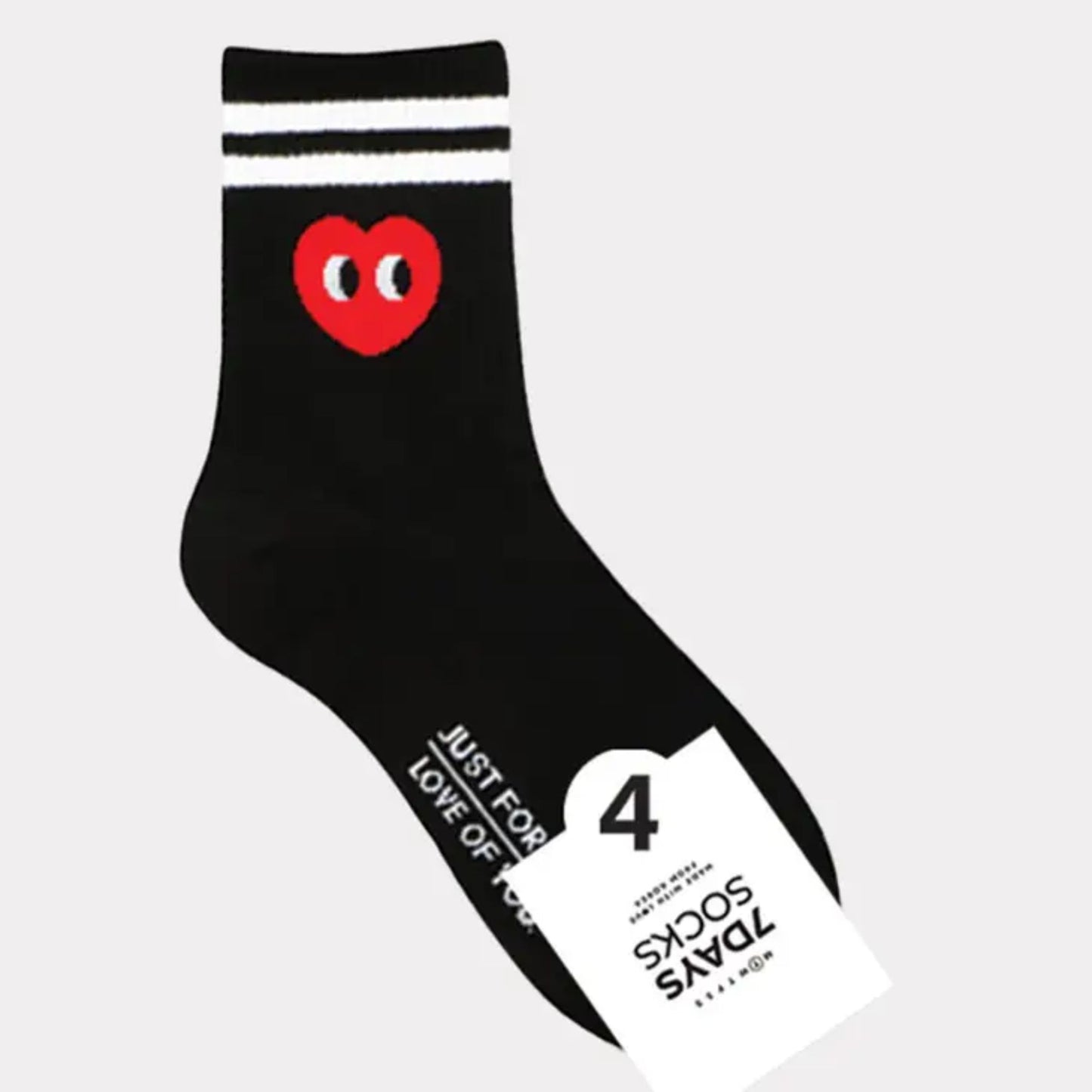 Heart & Smiley Stripe Socks