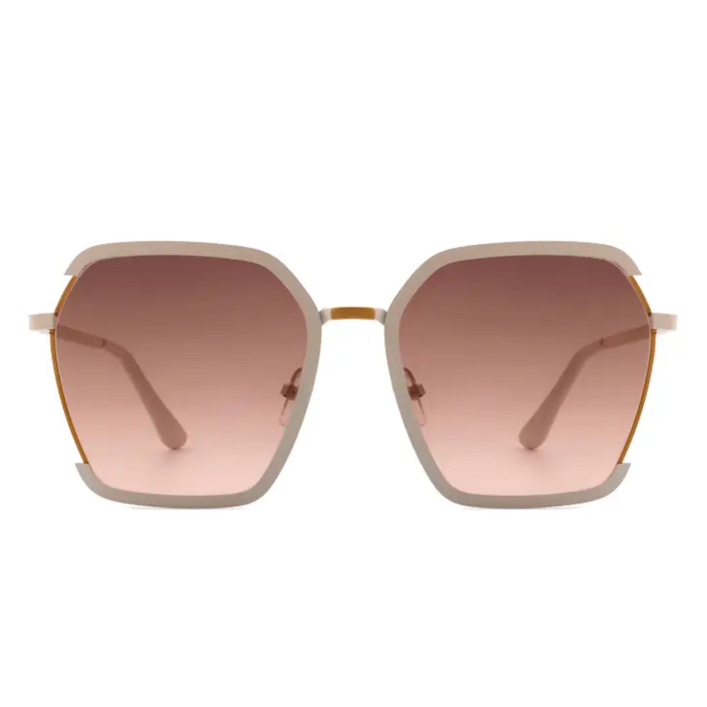 Oversized Half Frame Sunglasses