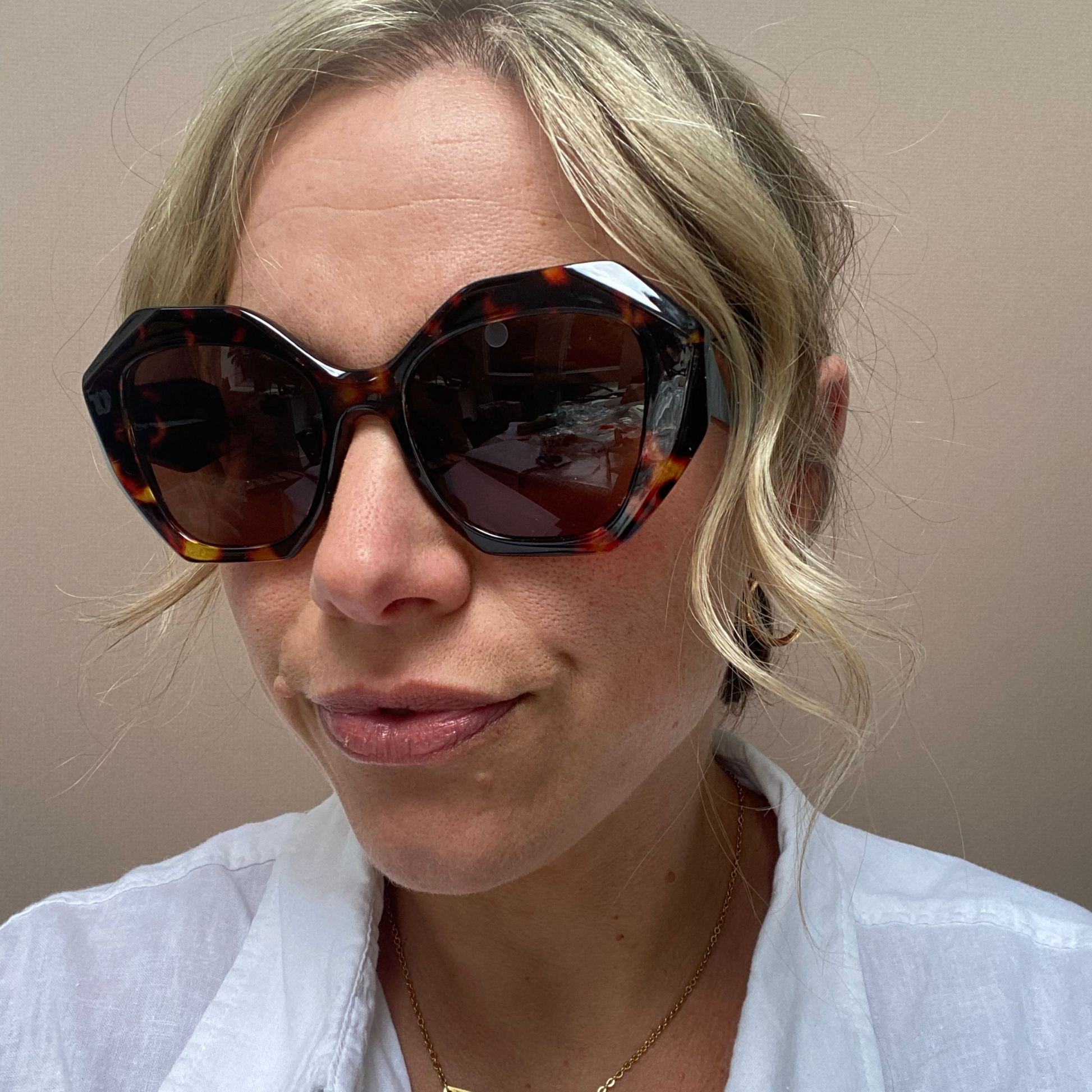 Tortoise Shell Octagonal sunglasses
