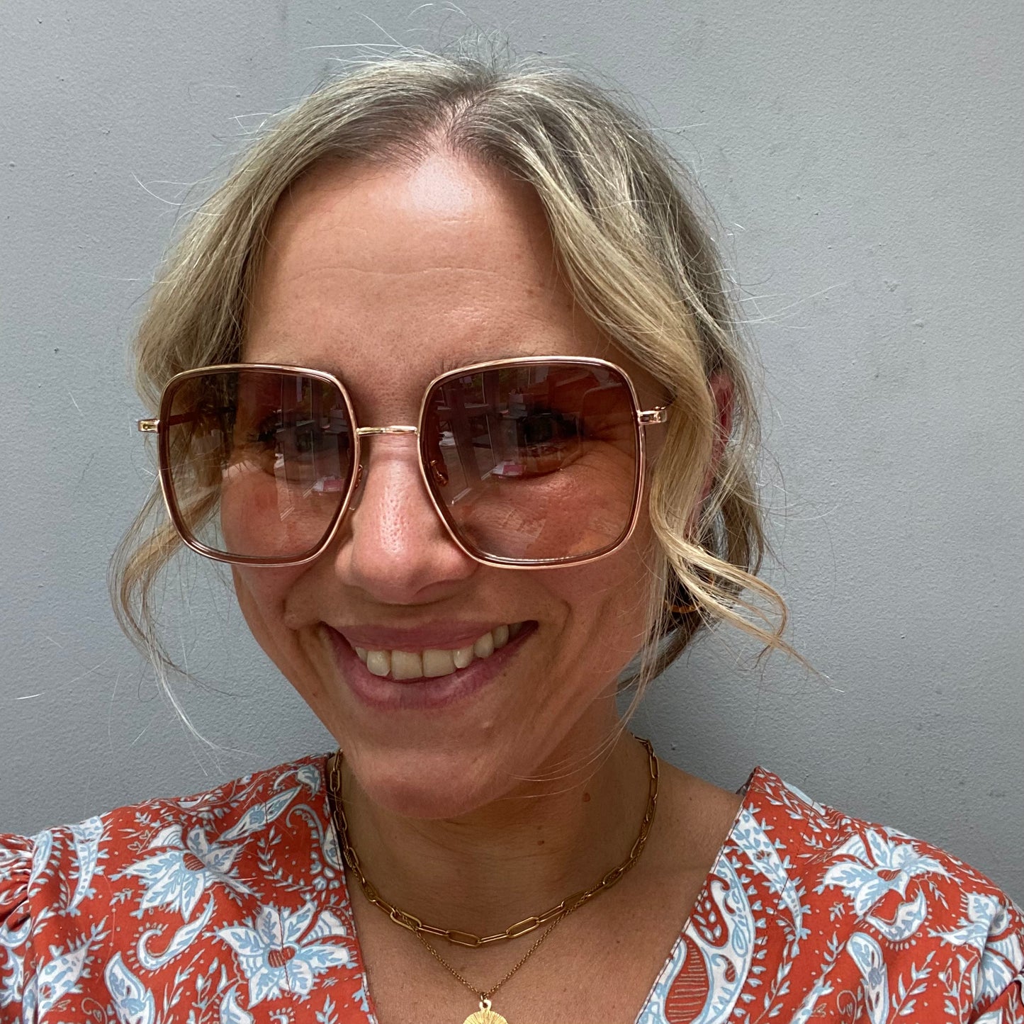70’s Gold Framed Oversized Sunglasses