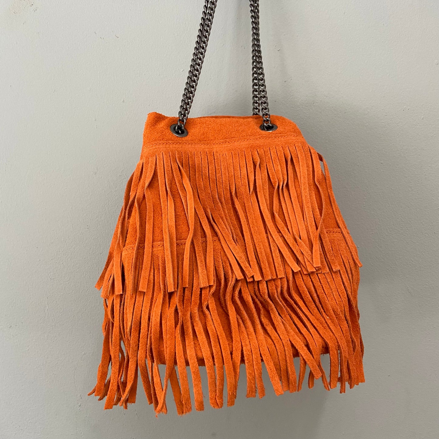 The Small Fringed Suede Bag