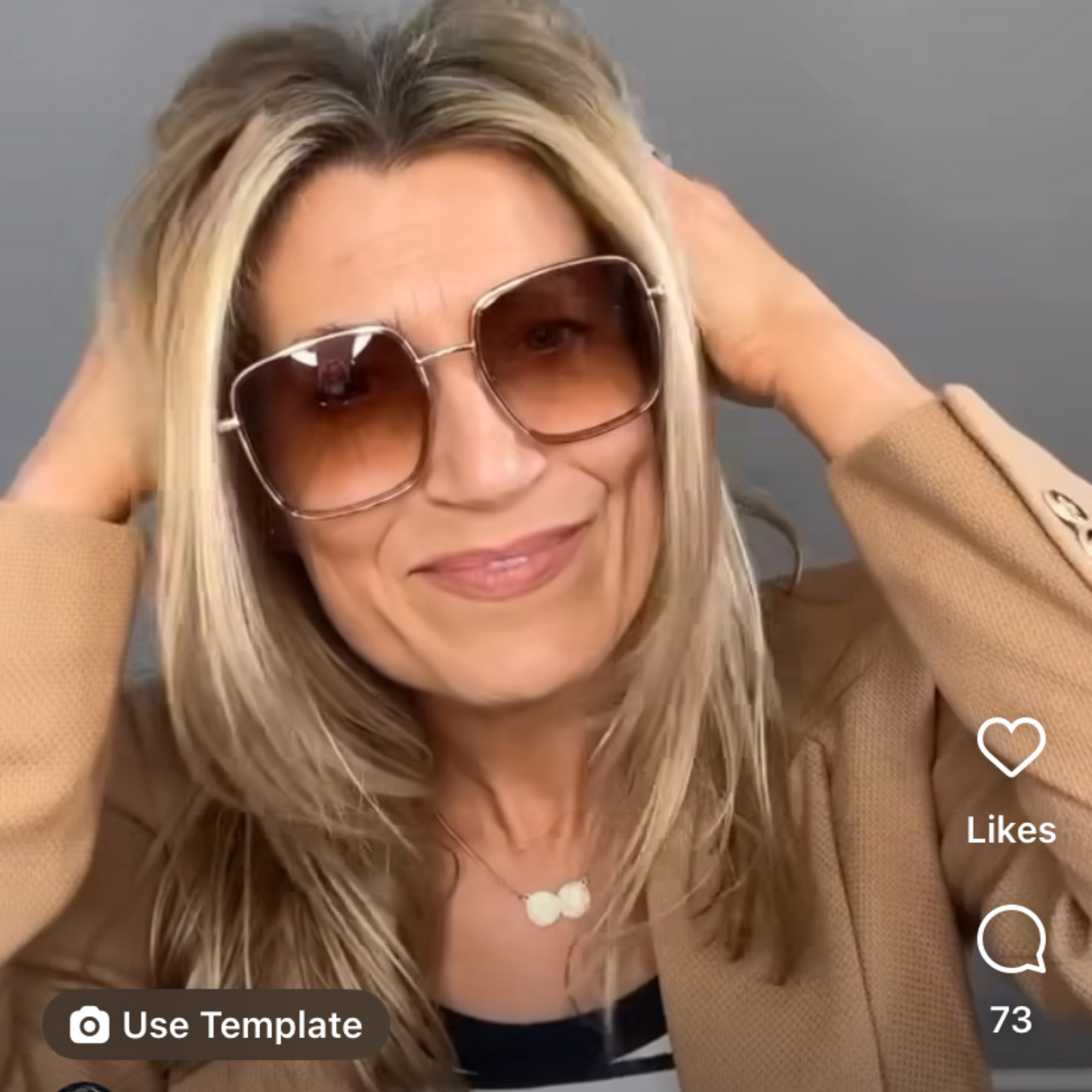 70’s Gold Framed Oversized Sunglasses