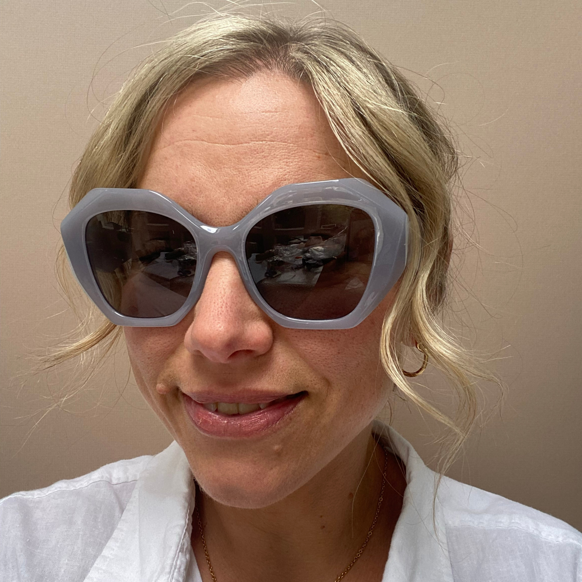 Grey Octagonal sunglasses