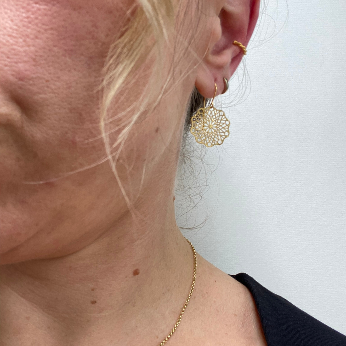 Gold Filigree Earrings