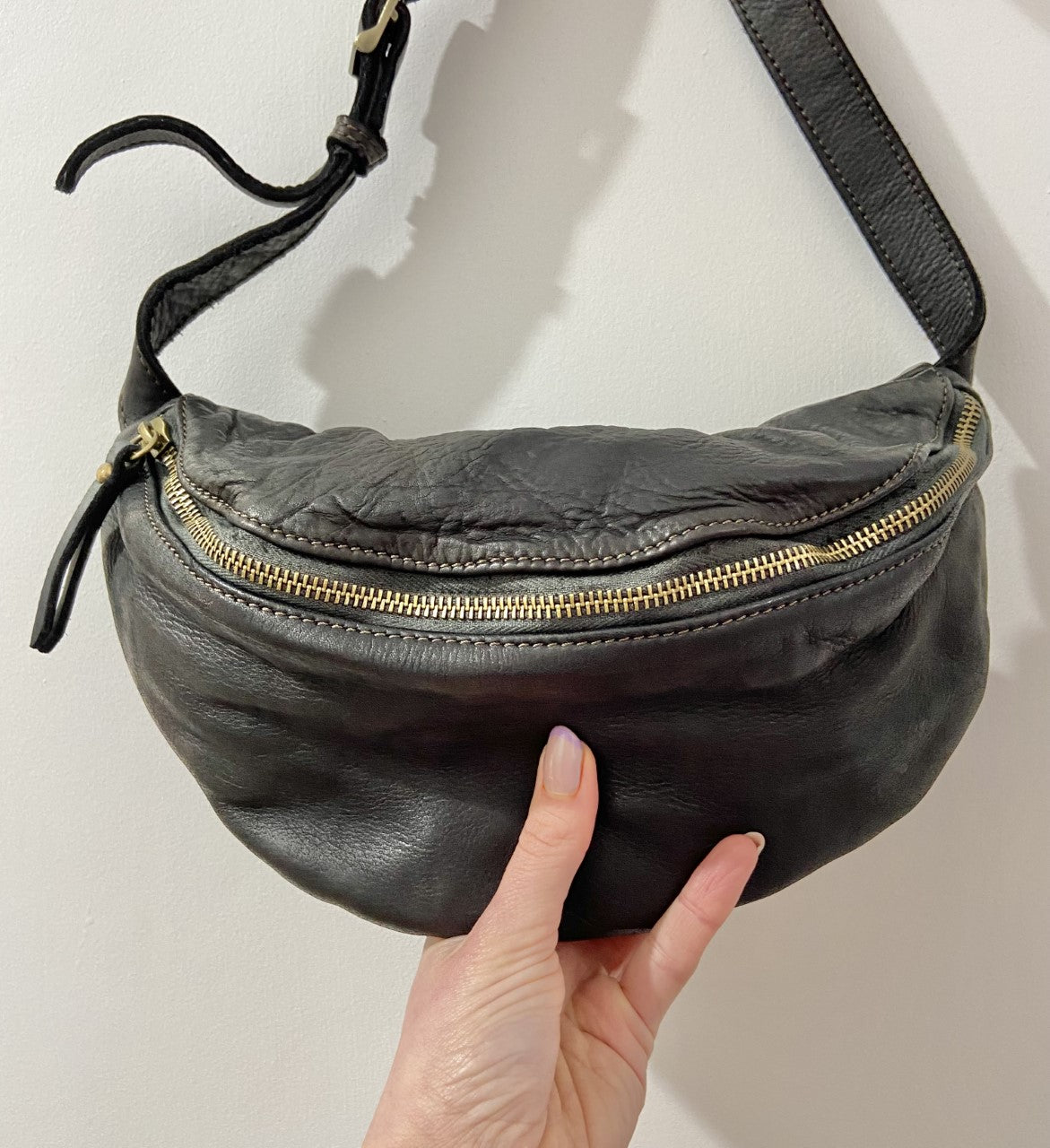 The Large Washed Leather BumBag / Sling Bag