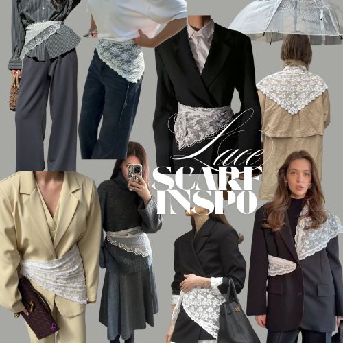 Lace scarf styling
