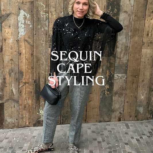 Sequin cape & poncho styling
