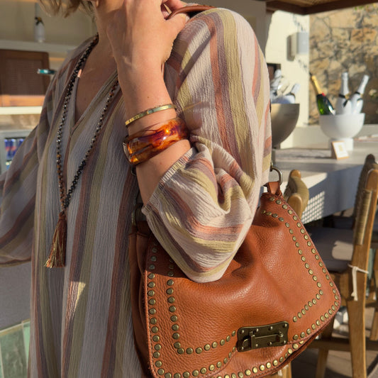 Styling the Vintage Leather Stud Bag