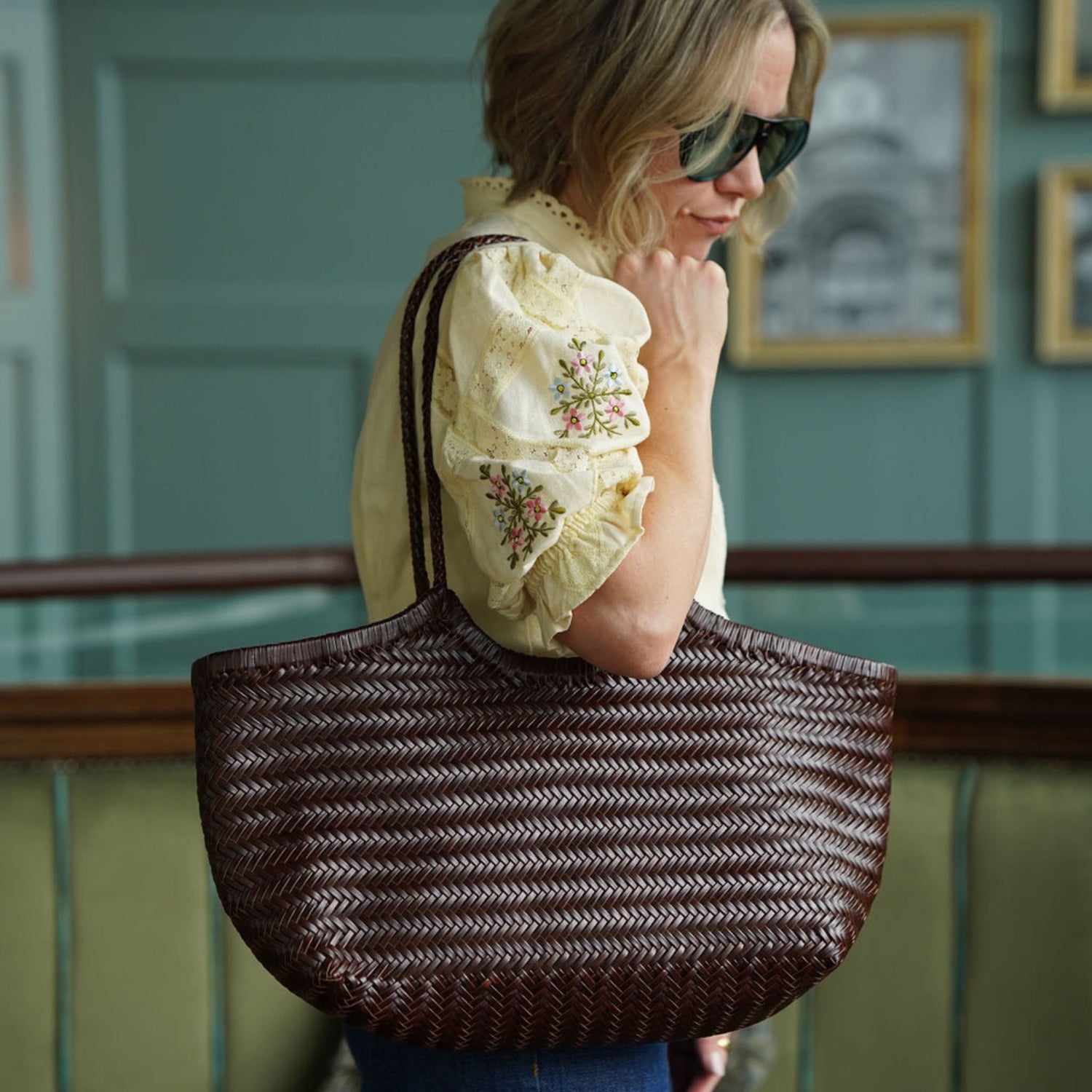 Woven Leather Baskets
