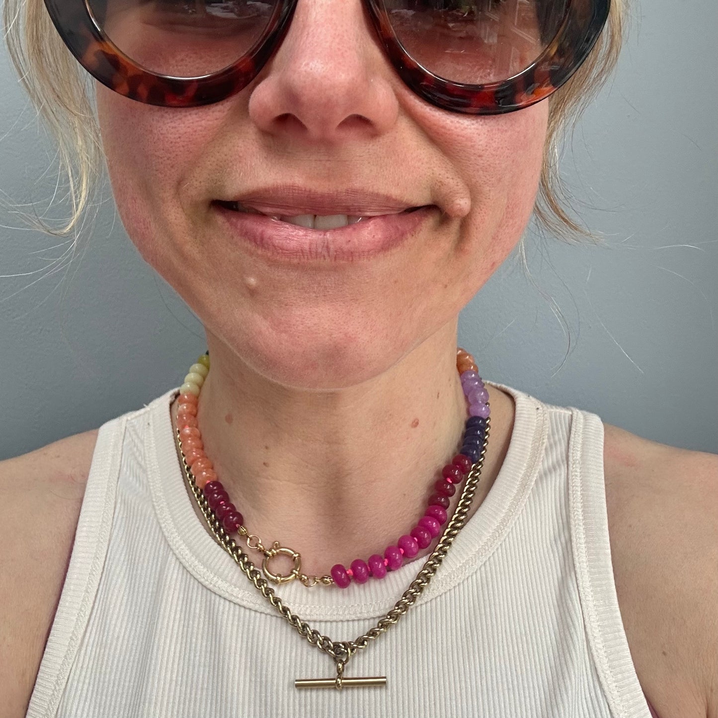 Rainbow Stone Necklace