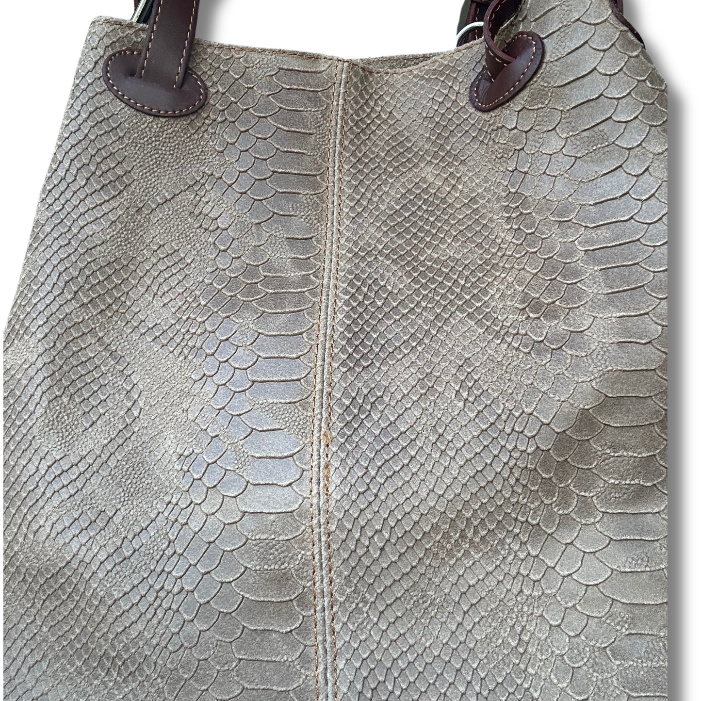 Leather Snakeskin Handbag