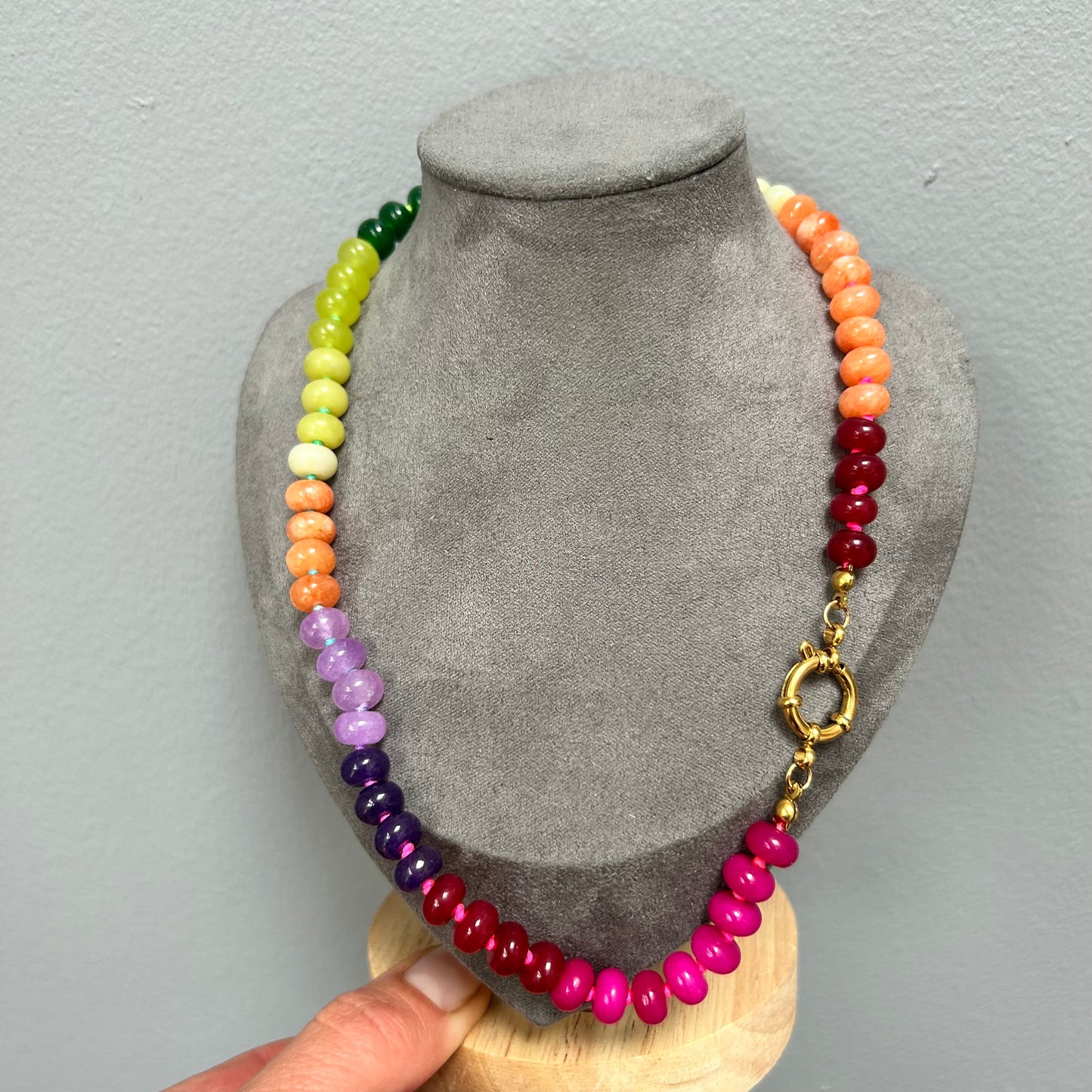 Rainbow Stone Necklace