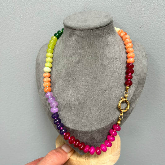Rainbow Stone Necklace