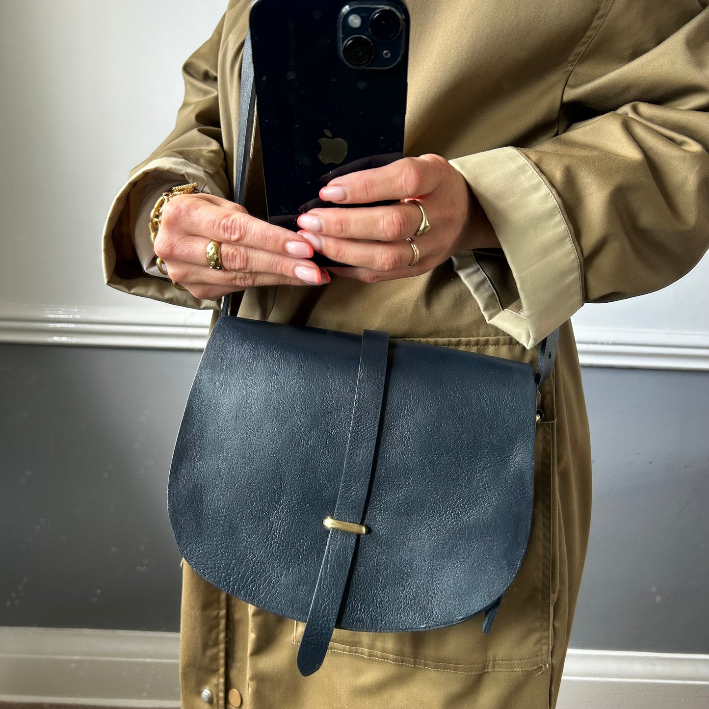 Looped Leather Saddle Bags