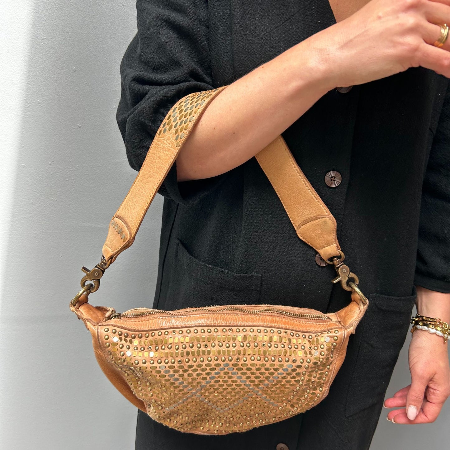 Studded Vintage style Hobo bag