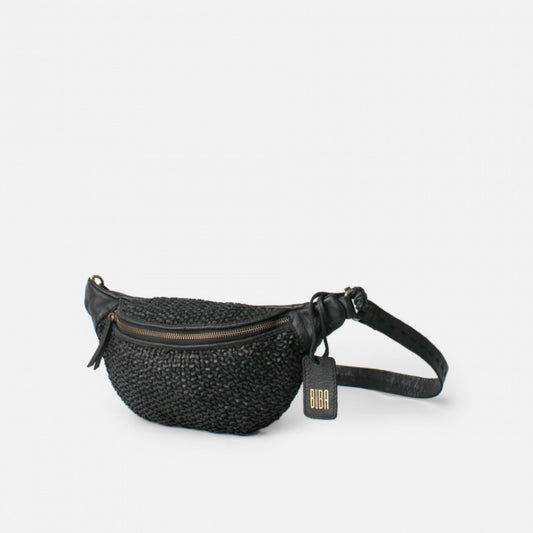 Woven Leather Bumbag / Sling Bag