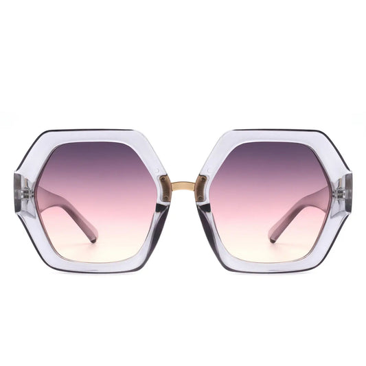 Hexagonal Oversized Ladies Sunglasses