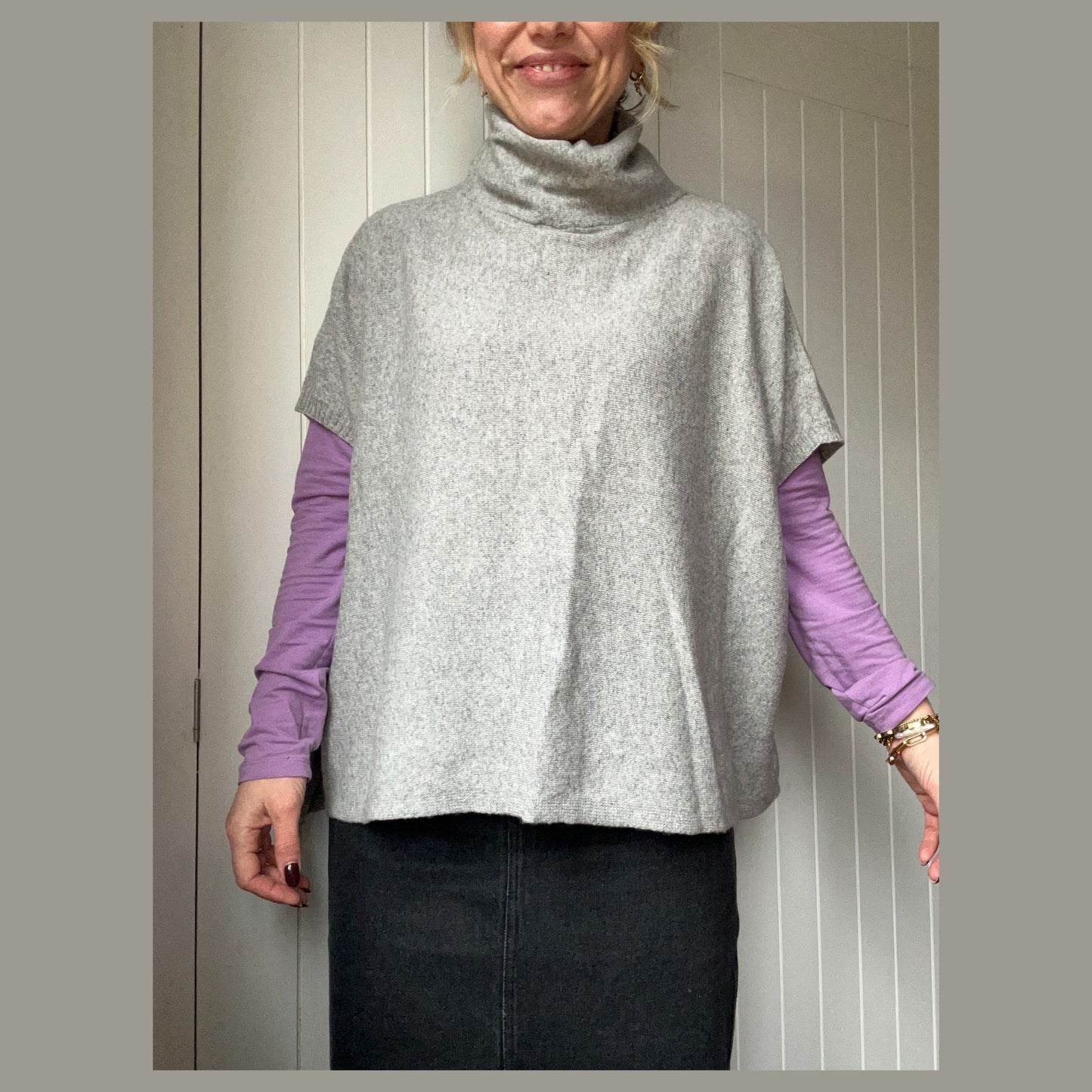 Roll Neck Cashmere Blend Tunic