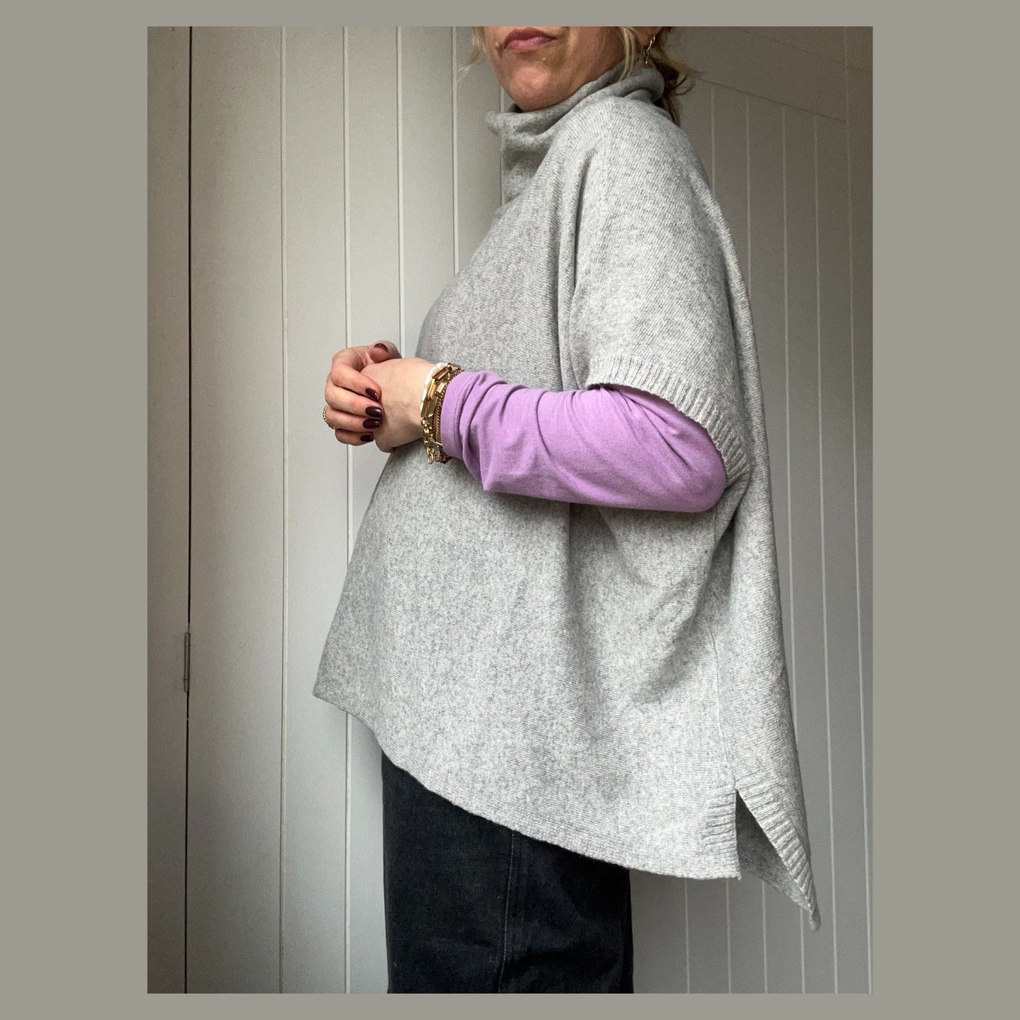 Roll Neck Cashmere Blend Tunic