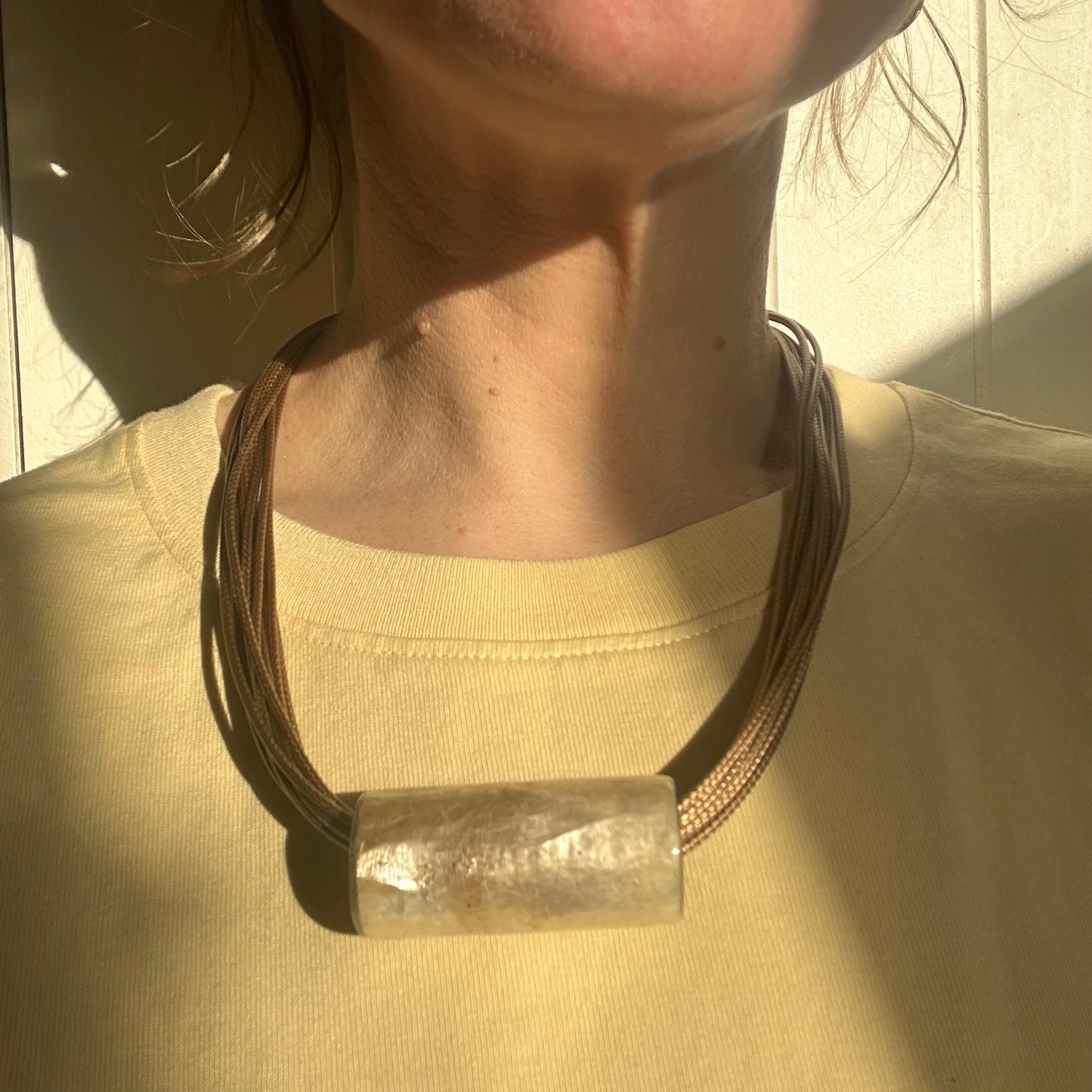 Resin cord necklace