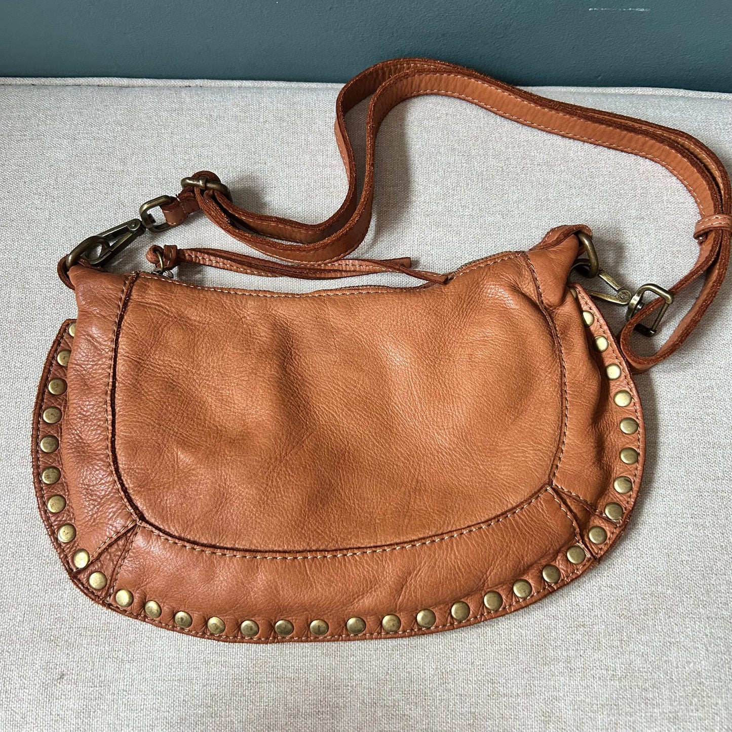 Studded Crescent Crossbody