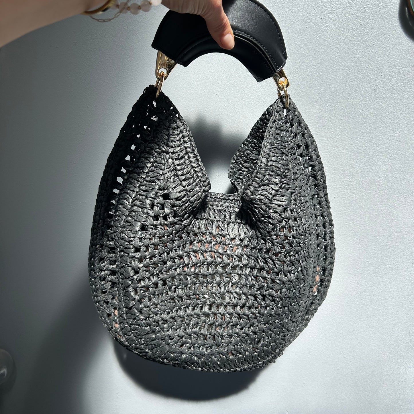 Circular Raffia bag