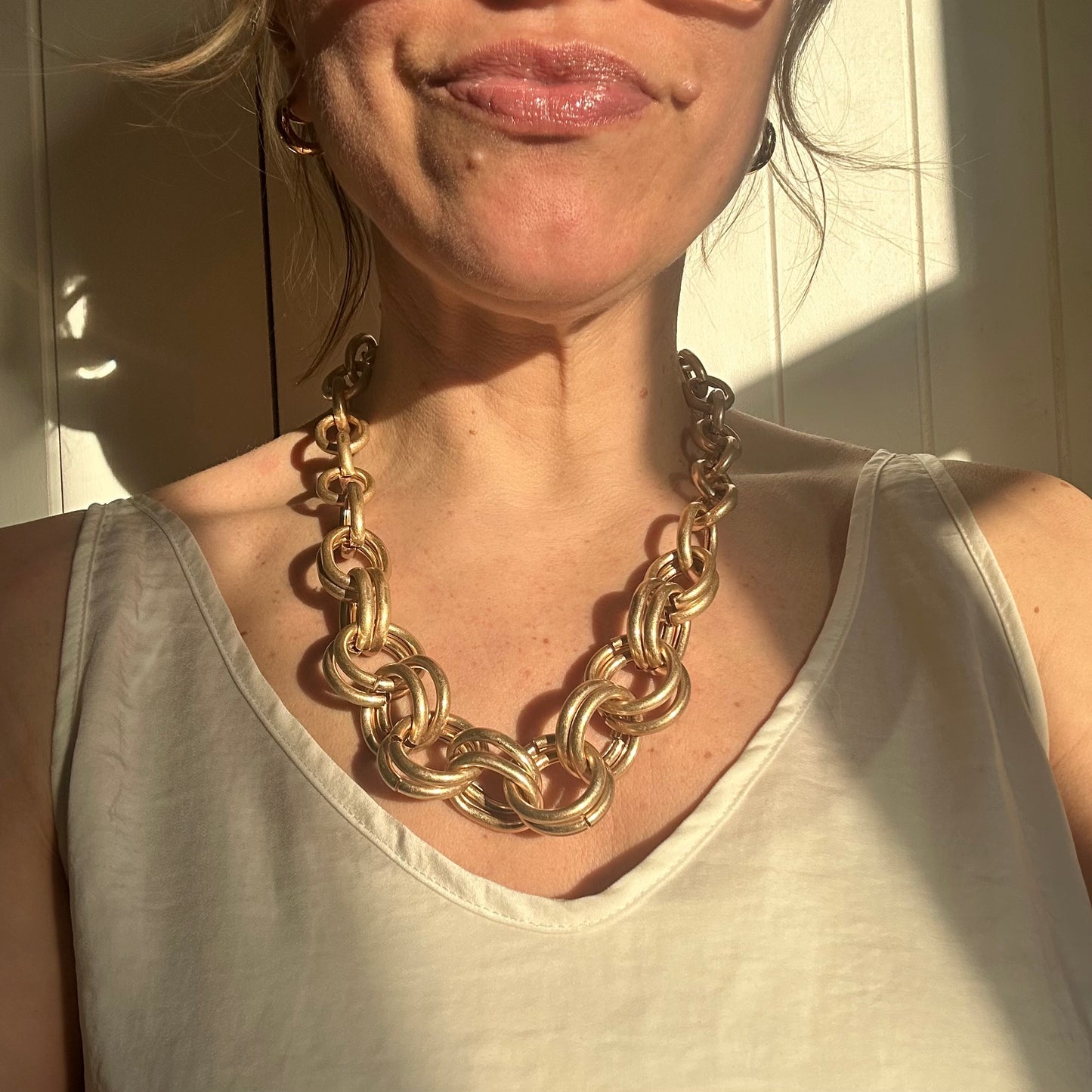 Oversized Gold Chain Necklace